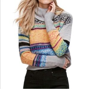 FP Movement by Free People Multicolor Turtleneck Sweater